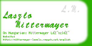 laszlo mittermayer business card